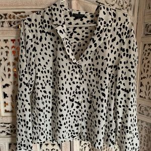 Leopard Print Topshop Blouse